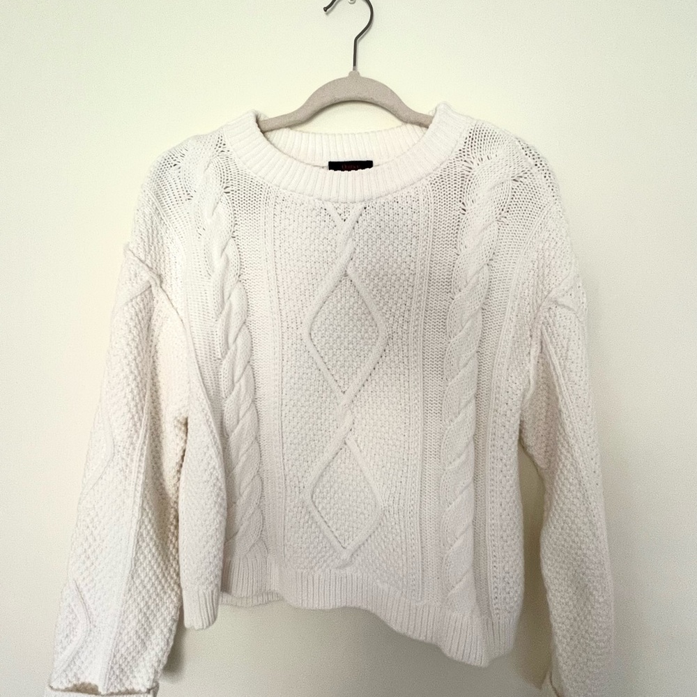 Quince Cream Cable Knit Sweater - Picture 8 of 8